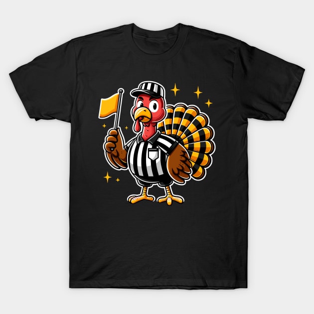 Funny Football Turkey Referee T-Shirt by Indigo Lake